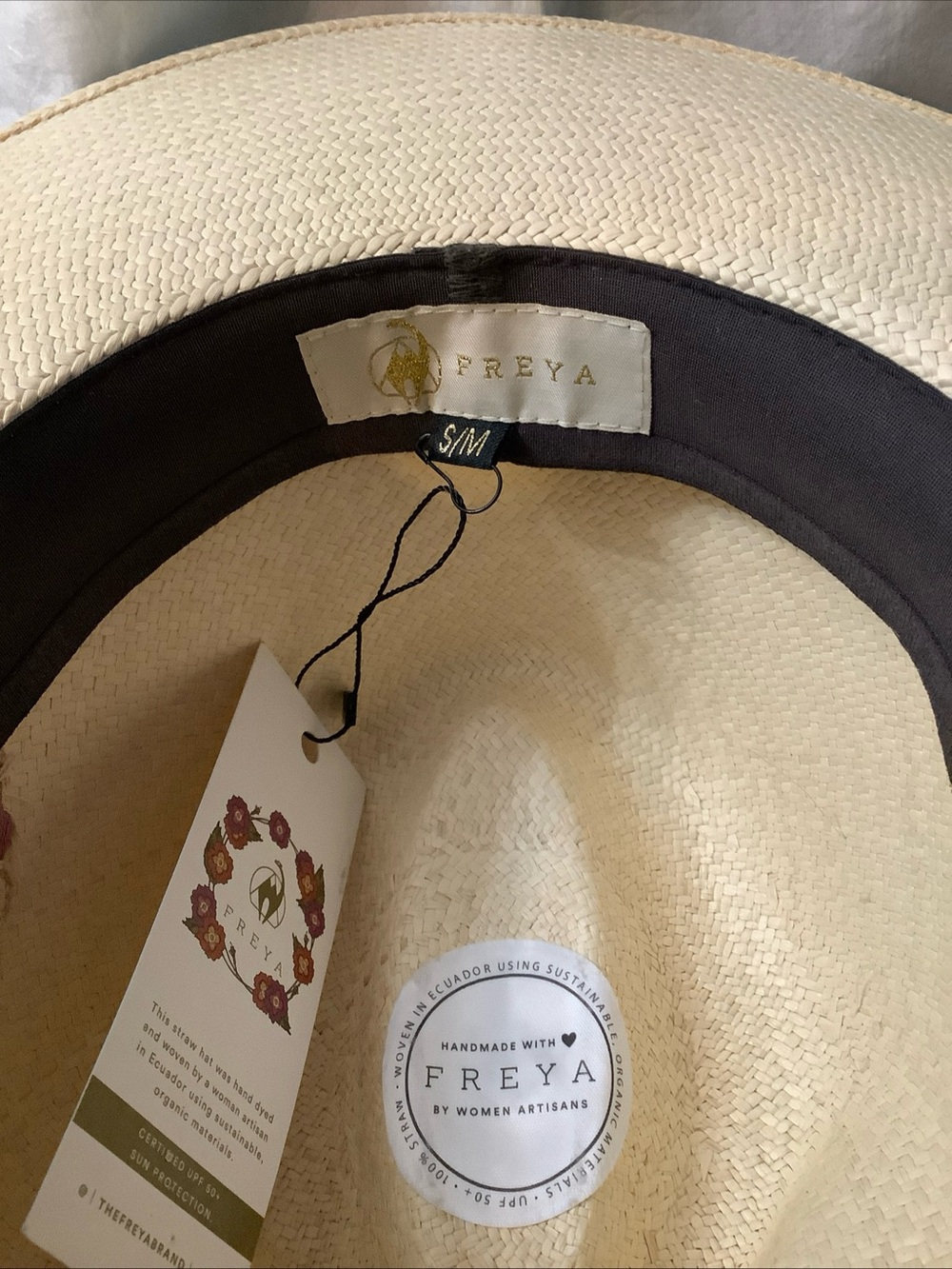 Freya Straw Hat S/M Wheat Hand Dyed UPF 50+ Sun Hat NWT Certified - Picture 8 of 13